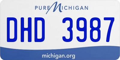 MI license plate DHD3987