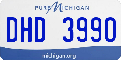 MI license plate DHD3990