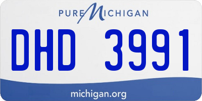 MI license plate DHD3991