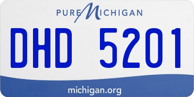MI license plate DHD5201