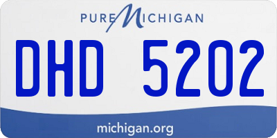 MI license plate DHD5202