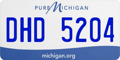 MI license plate DHD5204