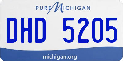 MI license plate DHD5205