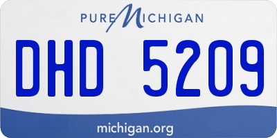 MI license plate DHD5209