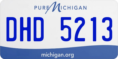 MI license plate DHD5213