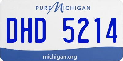 MI license plate DHD5214