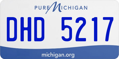 MI license plate DHD5217