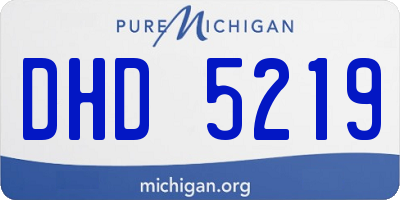 MI license plate DHD5219