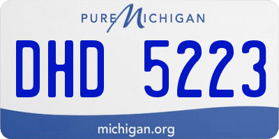 MI license plate DHD5223