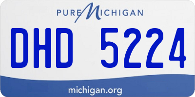 MI license plate DHD5224