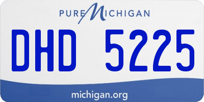 MI license plate DHD5225