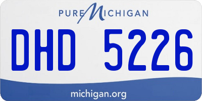 MI license plate DHD5226