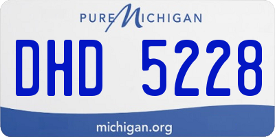 MI license plate DHD5228