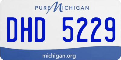 MI license plate DHD5229