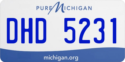 MI license plate DHD5231