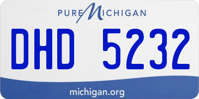 MI license plate DHD5232