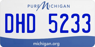 MI license plate DHD5233