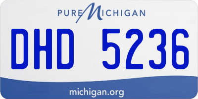 MI license plate DHD5236