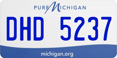 MI license plate DHD5237