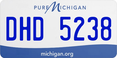 MI license plate DHD5238
