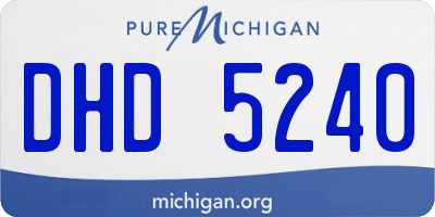 MI license plate DHD5240