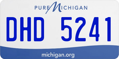 MI license plate DHD5241