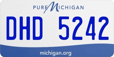 MI license plate DHD5242