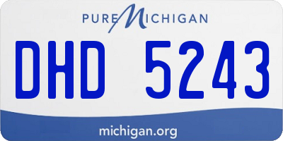MI license plate DHD5243