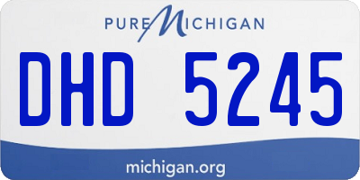 MI license plate DHD5245