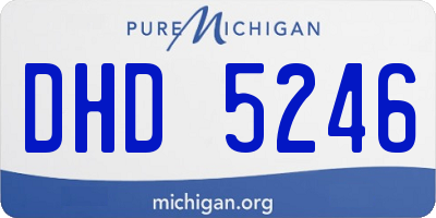 MI license plate DHD5246
