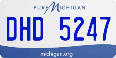 MI license plate DHD5247