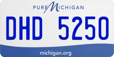 MI license plate DHD5250