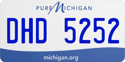 MI license plate DHD5252
