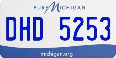 MI license plate DHD5253