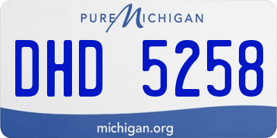 MI license plate DHD5258
