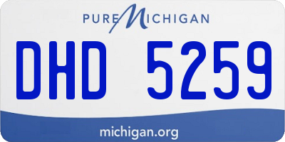 MI license plate DHD5259