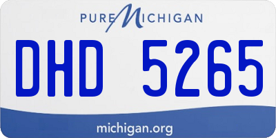 MI license plate DHD5265
