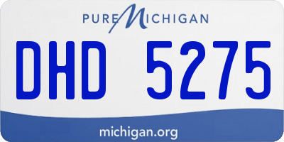 MI license plate DHD5275