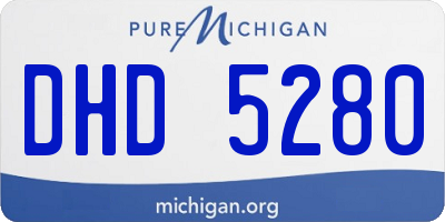 MI license plate DHD5280