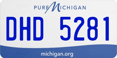 MI license plate DHD5281