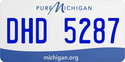 MI license plate DHD5287