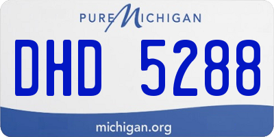 MI license plate DHD5288