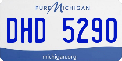 MI license plate DHD5290
