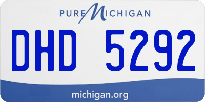 MI license plate DHD5292