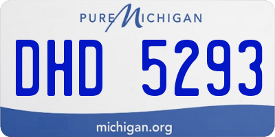 MI license plate DHD5293