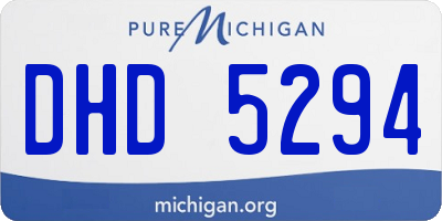 MI license plate DHD5294