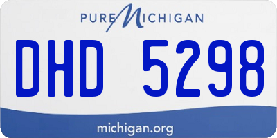 MI license plate DHD5298