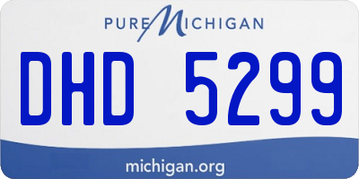 MI license plate DHD5299