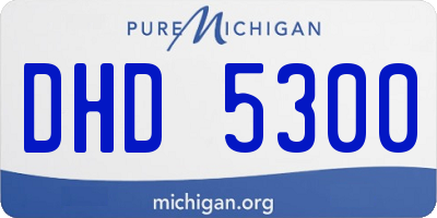 MI license plate DHD5300