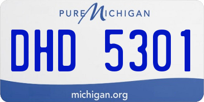MI license plate DHD5301